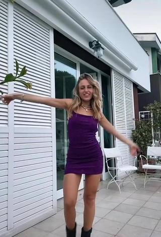 2. Sexy Ambra Cotti Con Vestido Negro Violeta