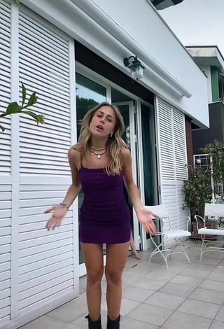 3. Sexy Ambra Cotti Con Vestido Negro Violeta