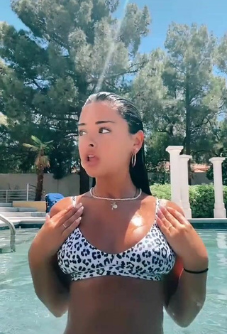 2. Sexy Gabriellannalisa Con Bikini Leopardo En La Piscina