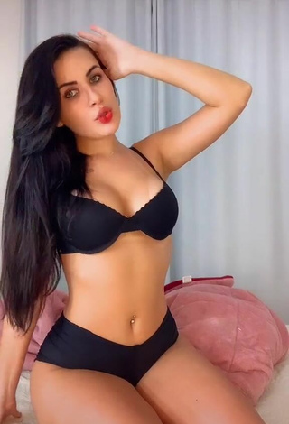 Sexy Dine Azevedo con Bragas Negro