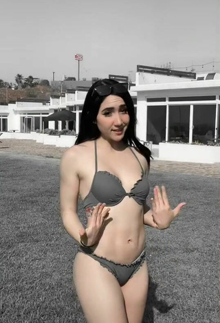 2. Hermosa Carolina Díaz Con Bikini Gris