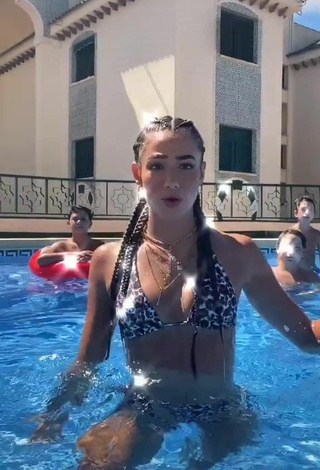 4. Increíble Lola Moreno Marco Con Bikini Leopardo En La Piscina