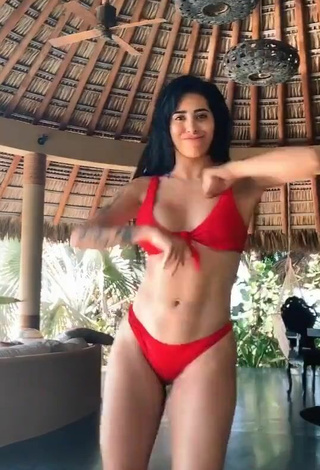 5. Caliente Kim Shantal Enseña Escote Con Bikini Rojo