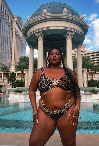 Sexy Lizzo Enseña el culo en la piscina