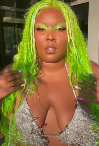 4. Sexy Lizzo Enseña Escote Con Sujetador De Bikini