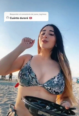 5. Guapísima Ana Daniela Martínez Buenrostro Con Atractivos Bikini Serpiente En La Playa